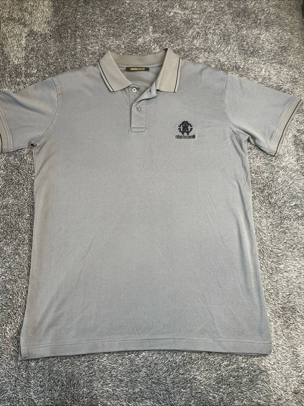 Roberto Cavalli Men's Gray Polo Shirt